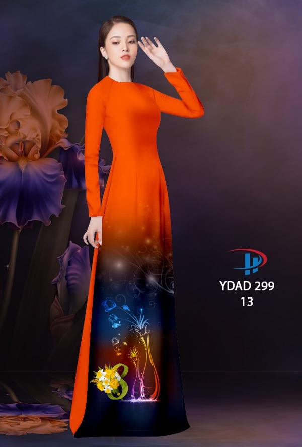 Vải Áo Dài Hoa In 3D AD YDAD299 13